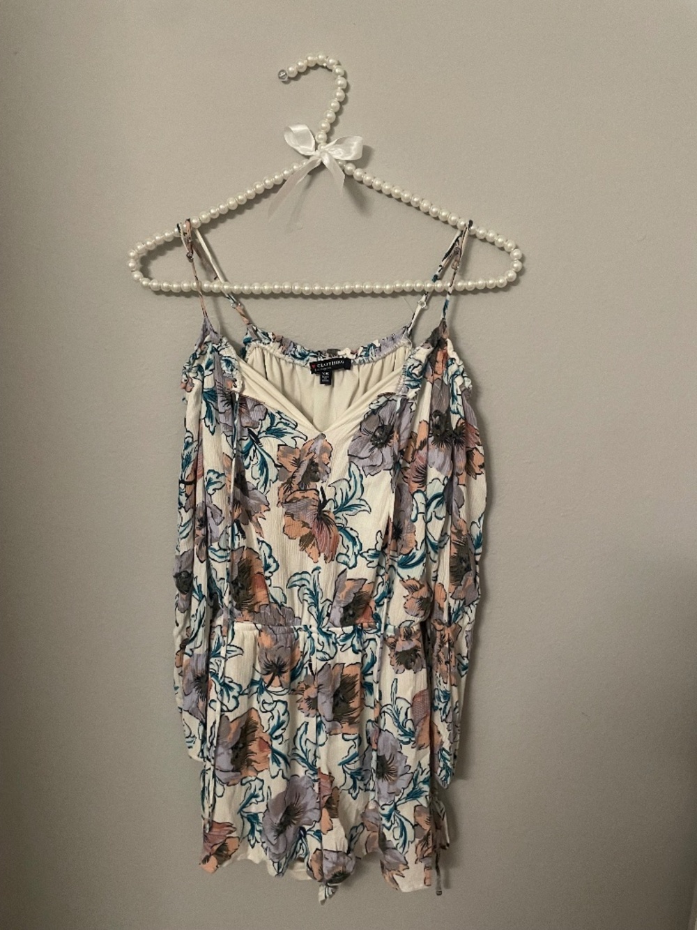 Blue Floral Romper